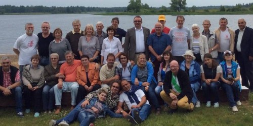 Gruppenfoto an der Wolga